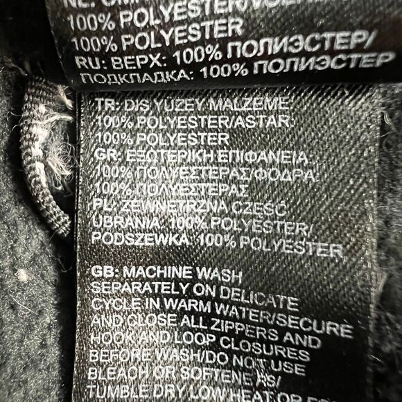 The North Face Mens Gray Full Zip Polartec Fleece Jacket Large Flaw - Picture 5 of 7